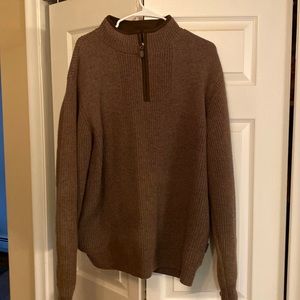 Brown lined ..1/4 zip…